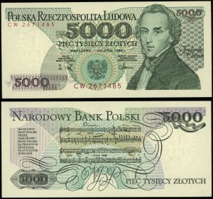 Poland, 5,000 zloty, 1.12.1988