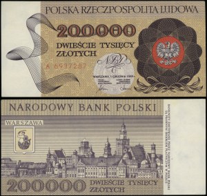 Poland, 200,000 zloty, 1.12.1989