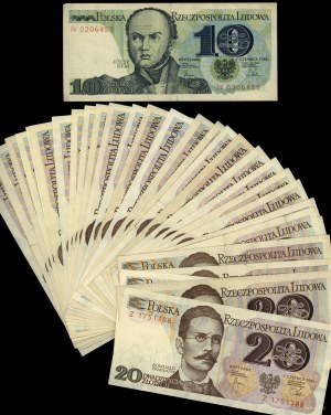 Poland, set of 100 banknotes, 1975-1988