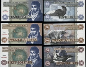 Antarctica, set of 6 bills