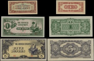 Burma, set of 5 banknotes, 1942-1943