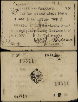Německá východní Afrika, 1 rupie, 1.07.1917