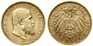 Germany, 10 marks, 1898 F, Stuttgart
