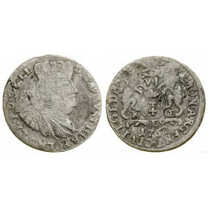 Polska, szóstak, 1762, Gdańsk