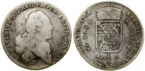 Poland, 1/3 thaler, 1764 EDC, Dresden