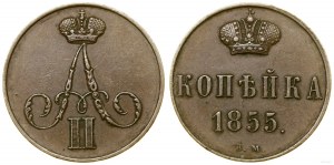 Poland, 1 kopiejka, 1855 BM, Warsaw