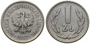 Poland, 1 zloty, 1957, Warsaw