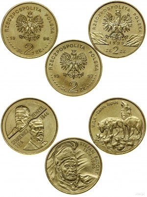 Poland, set of 3 x 2 gold, Warsaw