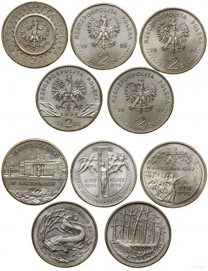 Poland, set of 5 x 2 gold, 1995, Warsaw
