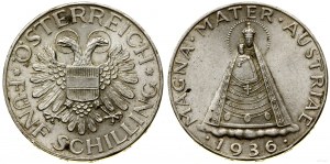 Austria, 5 shillings, 1936, Vienna