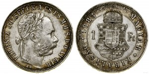 Hungary, 1 forint, 1883 KB, Kremnica
