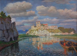 Ludwik Leszko, View of the monastery in Tyniec, 1941