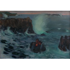 Stanislas Podgórski, Bretagne. Vue de la mer près de Kergroës