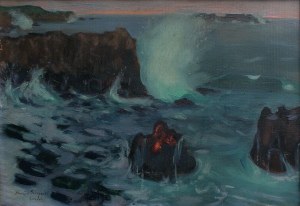 Stanislas Podgórski, Brittany. View of the sea near Kergroës