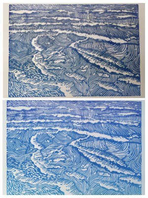 Patrycja Godula, Sea 2 linocuts