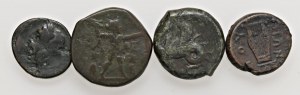 Greek coins - Lot of four bronzes as pictured. For examination...