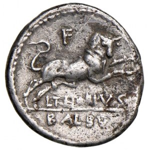 Roman coins Republic - Thoria - L. Thorius Balbus - Denario (105 a.C...