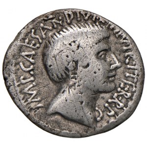 Rímske mince Republika - Octavian (43-32 pred n. l.) Denár (mincovňa Ital...