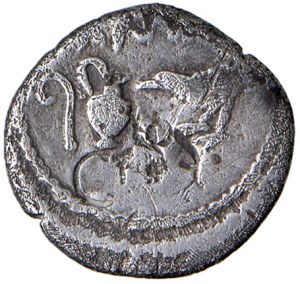 Roman coins Republic - Lepidus and Mark Antony - Quinarius - Symbols s...