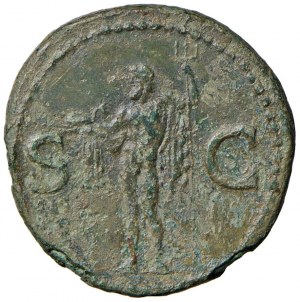 Roman coins Empire - Agrippa - Axis - Head to s. - R/ Neptune stan...