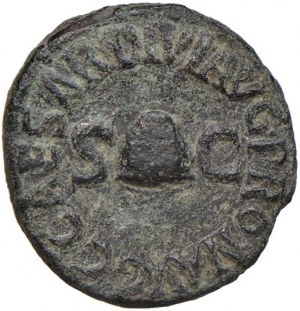 Roman coins Empire - Caligula (37-41) Quadrant - RRC - R/ Pileus t...
