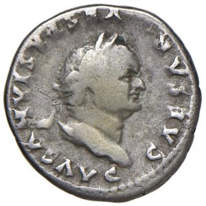 Roman coins Empire - Vespasiano (69-79) Denario - Testa laureata a...