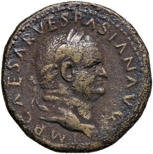 Roman coins Empire - Vespasian (69-79) Axis - Laureate head at d....