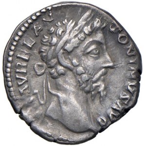 Roman coins Empire - Marco Aurelio (176-180) Denario - Testa laure...