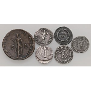 Roman coins Empire - Lotto di sei monete romane false o ritoccate....