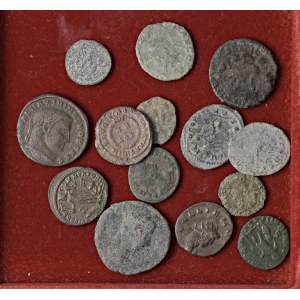 Roman coins Empire - Lotti di quattordici monete romane come da fo...
