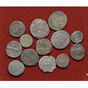 Roman coins Empire - Lotti di tredici monete romane come da foto. ...