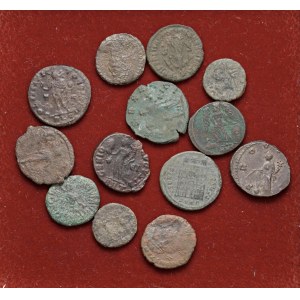 Roman coins Empire - Lotti di tredici monete romane come da foto. ...