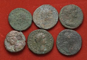 Roman coins Empire - Lot of six Roman bronzes as pictured. From e...