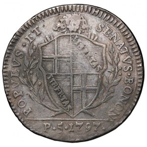 Italian coins - BOLOGNA Mezzo scudo da 5 paoli 1797 - MIR 59/...