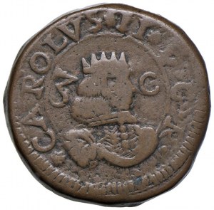 Italian coins - CAGLIARI Charles II (1665-1700) 3 Cagliaresi 16...