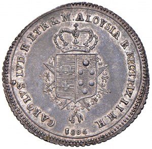 Italian coins - FLORENCE Charles of Bourbon (1803-1807) Lira 180...