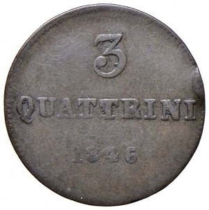 Italian coins - FLORENCE Leopold II (1824-1859) 3 Quattrini 1...