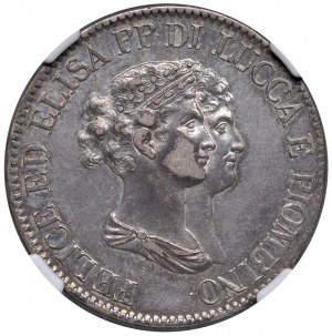 Italian coins - LUCCA Elisa Bonaparte and Felice Baciocchi (180...