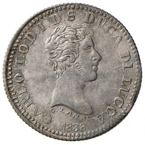 Italian coins - LUCCA Carlo Ludovico di Borbone (1824-1847) L...