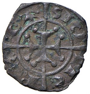 Italian coins - MESSINA Corrado II (1254-1258) Denaro - MIR 1...