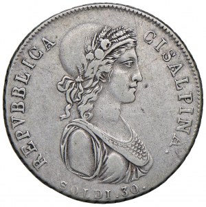 Italian coins - MILAN Cisalpine Republic (1800-1802) 30 So...