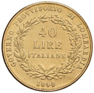 Italian coins - MILANO Governo provvisorio (1848) 40 Lire 184...