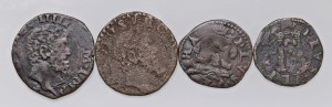 Italian coins - NAPLES Lot of four CU coins of Charles...