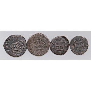 Italian coins - NAPOLI Lotto di quattro monete in CU di Carlo...