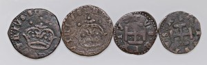 Italian coins - NAPLES Lot of four CU coins of Charles...