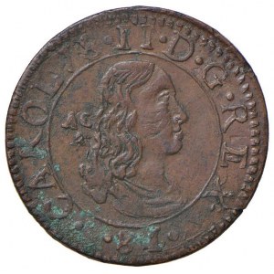 Italian coins - NAPOLI Carlo II (1674-1700) Tornese 1681 - Ma...