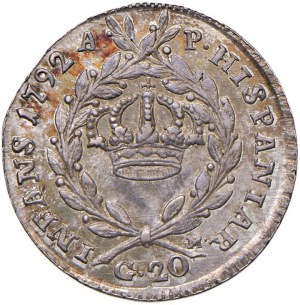 Italian coins - NAPLES Ferdinand IV (1759-1799) 20 Grana 179...