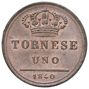 Italian coins - NAPLES Ferdinand II (1830-1859) Tornese 1840...