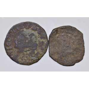 Italian coins - PIOMBINO Lotto di due pezzi da un quattrino c...