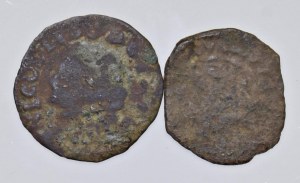 Italian coins - PIOMBINO Lot of two pieces of one quattrino c...